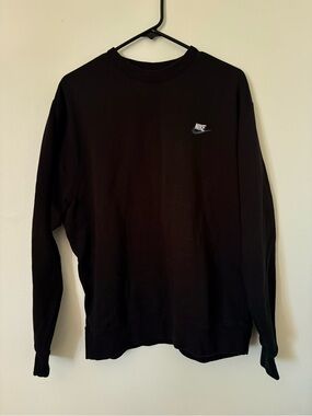 Nike Black Sweatshirt with White and Navy Swoosh
